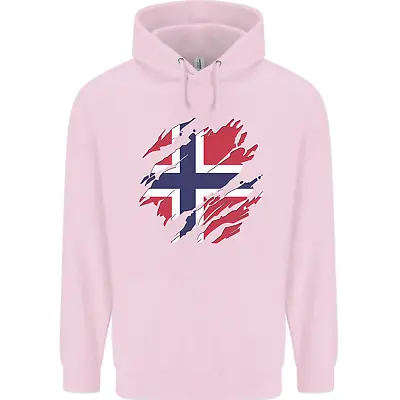 Buy Torn Norway Flag Norwegian Day Football Mens 80% Cotton Hoodie • 19.99£