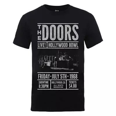 Buy The Doors Advance Final Tour Hollywood Bowl Black T-Shirt - Rock Merch • 17.95£