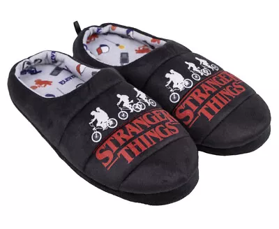 Buy Mens Womens Stranger Things Slippers Teens Open Back Slip On Mules House Shoes • 19.95£