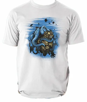 Buy Deep Water Mistery Mens T Shirt Navy Sea Ocean Pirate S-3XL  • 14.99£