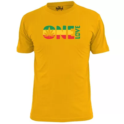 Buy Mens One Love V3 Reggae T Shirt Weed Spliff Doctor Marley • 6.99£