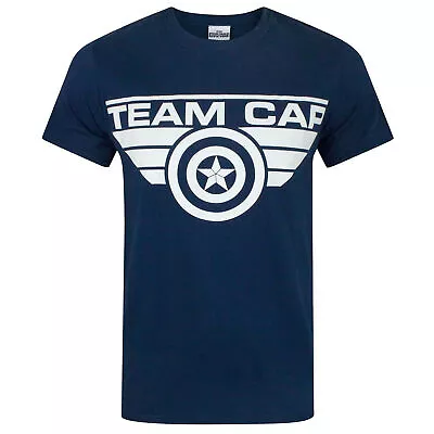 Buy Captain America Mens Civil War Team Cap T-Shirt NS4118 • 12.98£