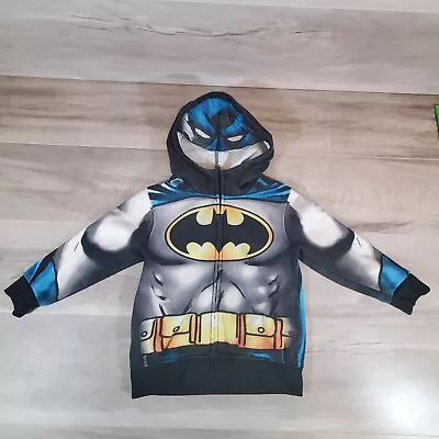 Buy Batman Zip-Up Hoodie Size 5 Kids Child Full Zipper Long Sleeve Super Hero Fall • 10.20£