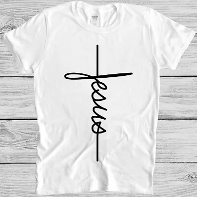 Buy Jesus T Shirt Christian Religious Signature Cross Love Cool Gift Tee M189 • 6.35£