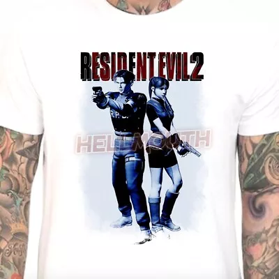 Buy Resident Evil 2 T-shirt - Mens & Women's Sizes S-XXL - 1998 Leon Claire Gaming • 15.99£