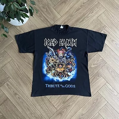 Buy Vintage Iced Earth Tribute To The Gods Graphic T Shirt Size XL Black • 55£