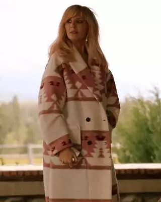 Buy Women's Yellowstone Beth Dutton Kelly Reilly Season 5 Real Wool Long Coat • 125.29£