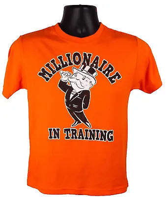 Buy Monopoly Game Millionaire In Training Shirt Boys Small Orange Shirt New • 11.80£