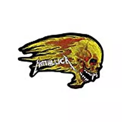 Buy Metallica Flaming Skull Sew-on Cloth Patch  105mm X 70mm • 2.13£