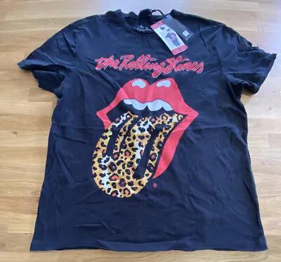 Buy Amplified Womens The Rolling Stones Leopard Voodoo Lounge T Shirt Size M • 12.99£