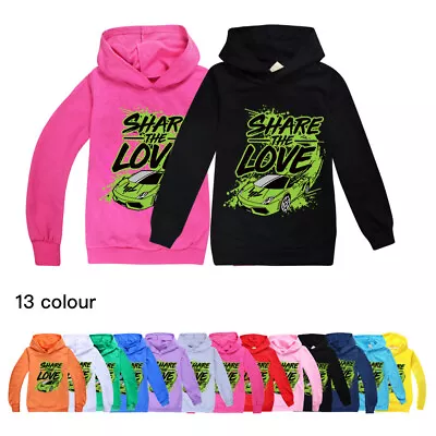 Buy Kids Share The Love YouTube Merch Hoodie Hooded Top Pullover Casual Sweatshirt • 11.99£