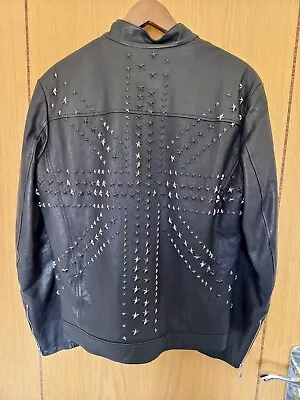 Buy John Richmond Leather Biker Jacket Size 48 • 250£