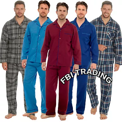 Buy Mens Plain Traditional Woven Pyjamas Set Sleeping Nightwear Pjs M-XXL • 16.75£