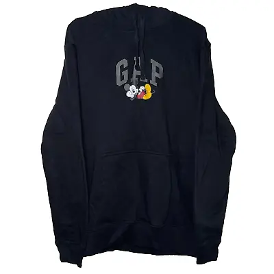 Buy Gap X Disney Micky Mouse Black Hoodie Size Medium Long Sleeve Pullover Hooded • 19.99£