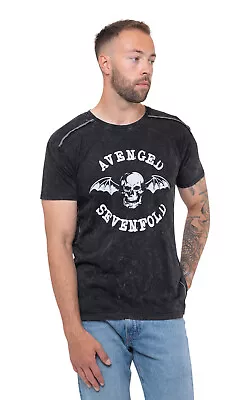 Buy Avenged Sevenfold Band Logo Snow Wash T Shirt • 17.95£