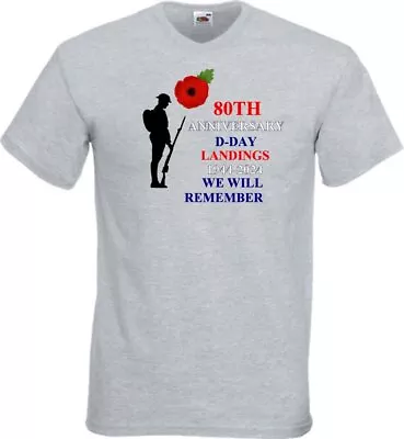 Buy 80th Anniversary D-Day Landings 1944-2024 T Shirt Various Colours And Sizes • 8.99£