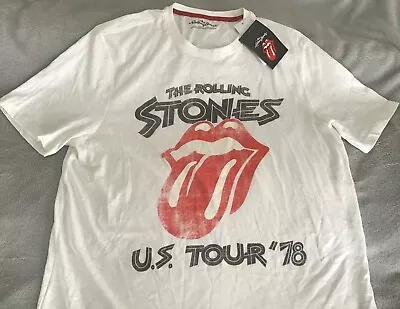 Buy Bnwt The Rolling Stones Us Tour ‘78 White T Shirt   Size Xl  #7935 21ap • 14.99£