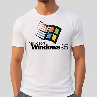 Buy Microsoft Windows 95 Print T Shirt Tech Geek Lover Gift Funny Computer Gift Idea • 10.99£