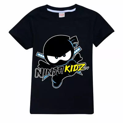 Buy NINJA KIDZ Kids Casual Cotton T-shir Boys Girls Summer Short Sleeves Tshirt Tops • 5.82£