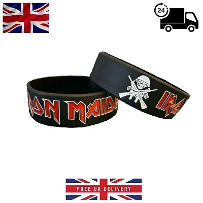 Buy Rock/Heavy Metal Band - Silicone Wristband - New - Iron Maiden • 4.69£