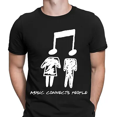 Buy Music Connects People Musical Rock Band Retro Vintage Mens T-Shirts Tee Top #D • 3.99£