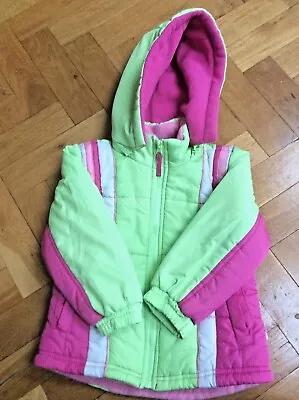 Buy Girls Ski Jacket W Zip-off Lined Hood, Age 4, V Good Clean Condition FREE P&P • 6£