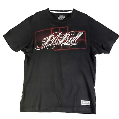 Buy Pitbull West Coast Dog Logo Motif T-Shirt L Vtg Y2K • 12.50£