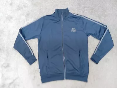 Buy Lonsdale Mens Tracksuit Top Blue Poly Cotton Full Zip Uk Adult Small • 8.49£