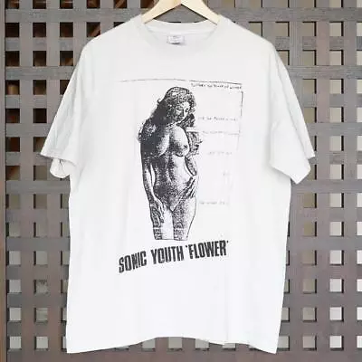 Buy SONIC YOUTH FLOWER Mens T-Shirts Size L 80-90's Vintage Rare • 357.64£