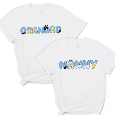 Buy Puppy Dog Grandparents- Nanny & Grandad T-Shirts White • 14.99£