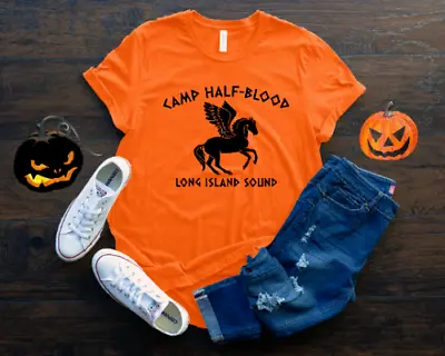 Buy Camp Half Blood Shirt, Halloween Tshirt Costume UK, Halloween Gift For Friends • 8.69£
