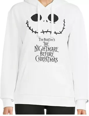 Buy Nightmare Before Christmas Jack Skellington Juniors Hoodie Pullover M (7/9) NEW • 23.74£