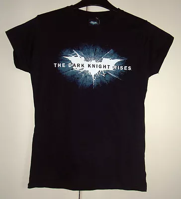 Buy Batman - The Dark Knight Rises  Logo  - Ladies  T Shirt New  Official Dc Comics  • 8.95£
