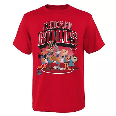 Buy Space Jam T-Shirt Chicago Bulls Tunes On Court Red A New Legacy Adult NBA • 21.53£