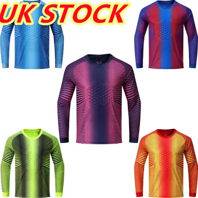 Buy Boys Padded Goalie Shirt Stylish Print Long Sleeve Goalkeeper Football T-Shirts • 9.86£