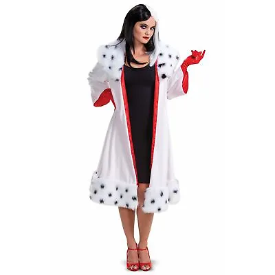 Buy Women`s Official Disney Cruella Costume Adult Villain Halloween Fancy Dress • 43.99£