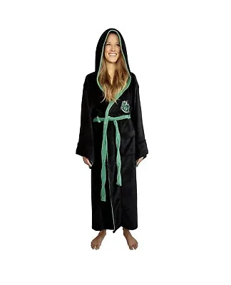 Buy Harry Potter Slytherin Hooded Bathrobe For Adults | One Size Fits Most • 50.34£