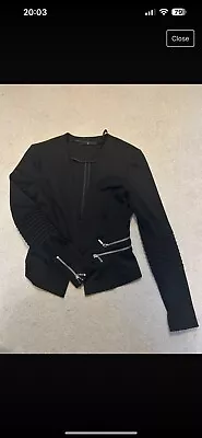 Buy Black Suit Bike Style Jacket UK 8  • 3.20£