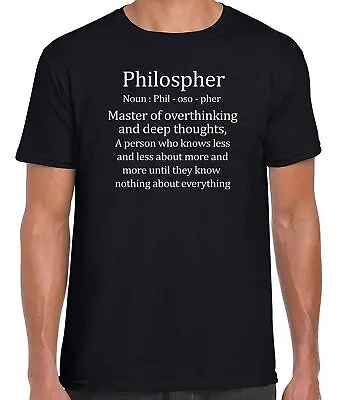 Buy Philosopher Noun T-Shirt - 6 Colours, Ring-Spun Cotton, Sizes -Fast Shipping • 10.36£