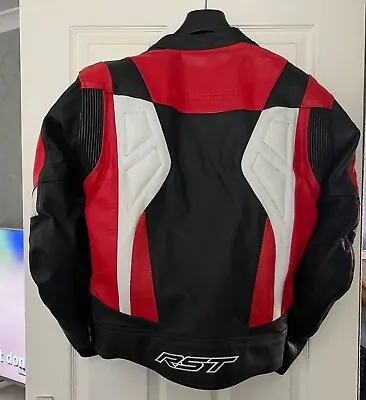 Buy RST Performance Wear Black And Red Leather Motorbike Jacket Size UK 44 Men’s  • 165£