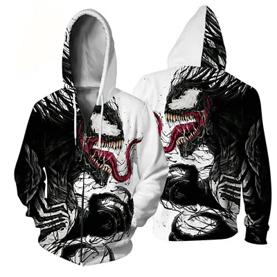 Buy Marvel Venom Hoodie 3D Print Sweatshirt Hooded Pullover Men Women Casual Jacket • 33.56£