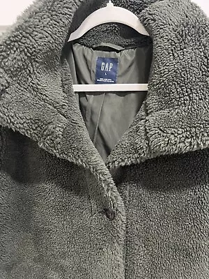Buy GAP Women’s Sherpa Coat, Mistletoe Green, Sz L • 66.31£