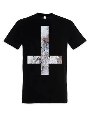Buy Inverted Flower Cross T-Shirt Symbol Pentagram 666 Sign Church Of Satan Satanism • 23.94£