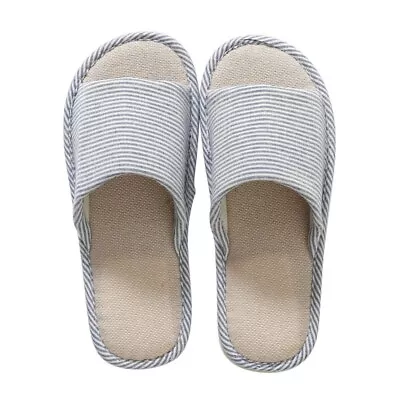 Buy Men Women's Soft House Indoor Slippers Open Toe Cotton Slip On Home Shoes  • 8.39£