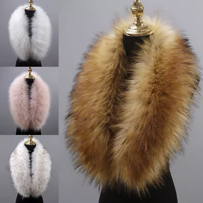 Buy Faux Fur Collar Fur Scarf Fashion Women Collar Jackets Hood Shawl Neck Wraps 229 • 6.86£