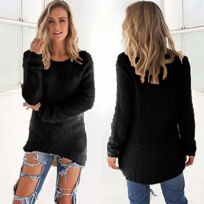 Buy Womens Winter Fleece Fluffy Sweater Jumper Ladies Warm Tunic Teddy Bear Pullover • 13.79£