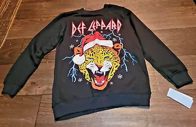 Buy New DEF LEPPARD CHRISTMAS SWEATER Sz XS Band Music Holiday Leopard • 23.62£