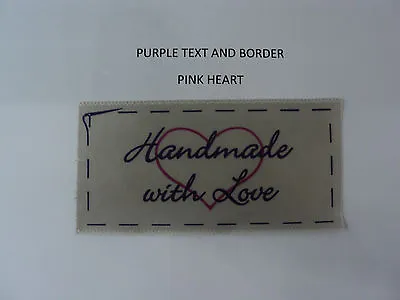 Buy Handmade With Love Printed  Clothing Labels   • 1.34£