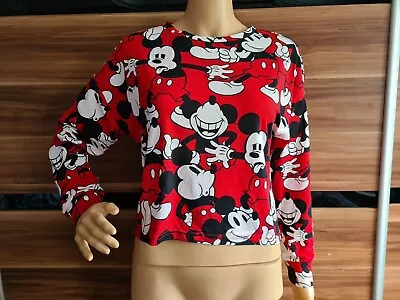 Buy Ladies Primark Disney Mickey Mouse Red Pyjama Top Size S • 4.50£