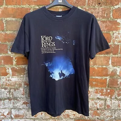 Buy 2001 Lord Of The Rings T Shirt Medium Screen Stars Fellowship Vintage Y2K Hobbit • 119.99£